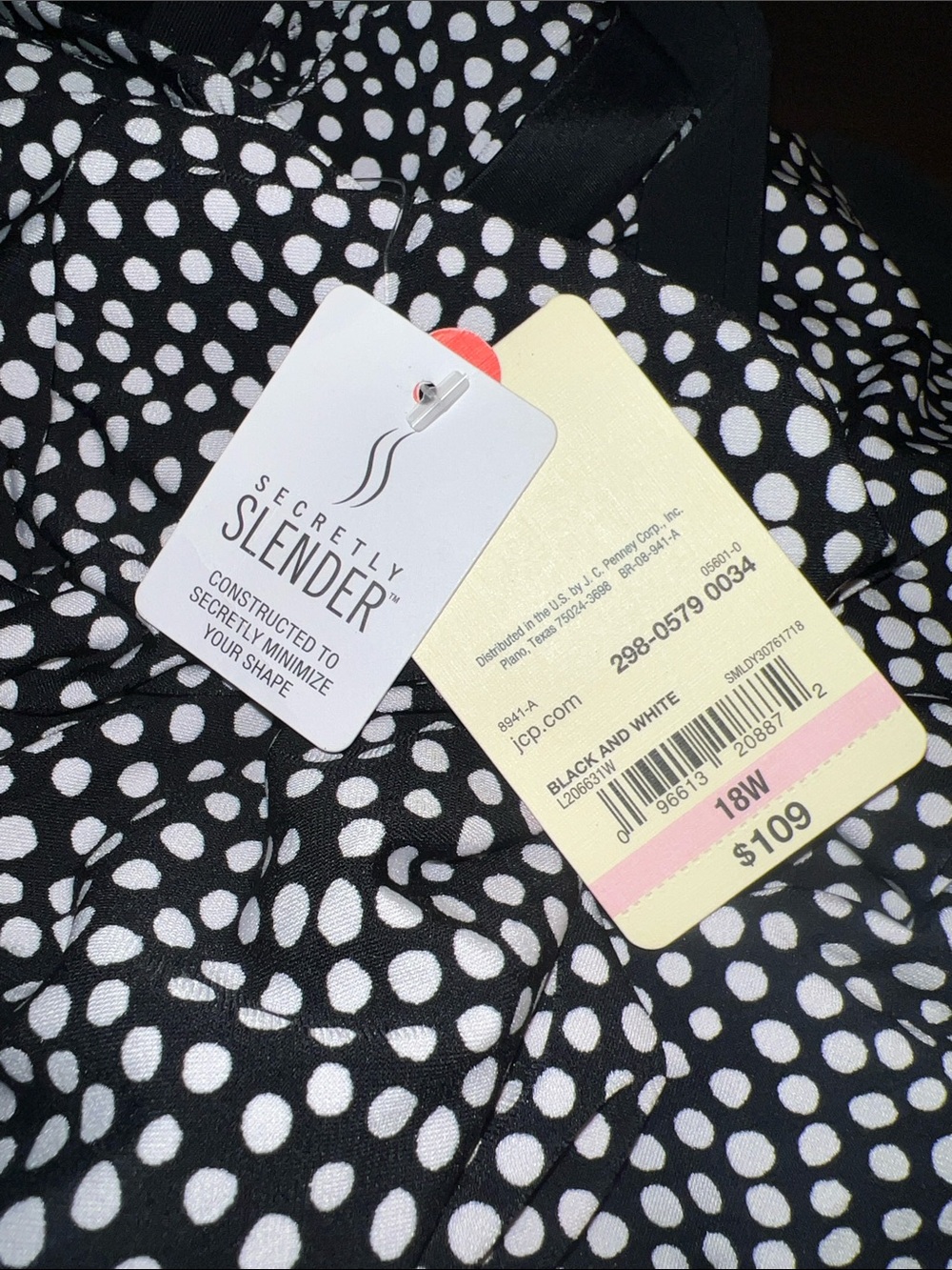 Polka Dot Tiered Ruffle Tank Top one pice swimsuit - Black & White - Picture 5 of 7